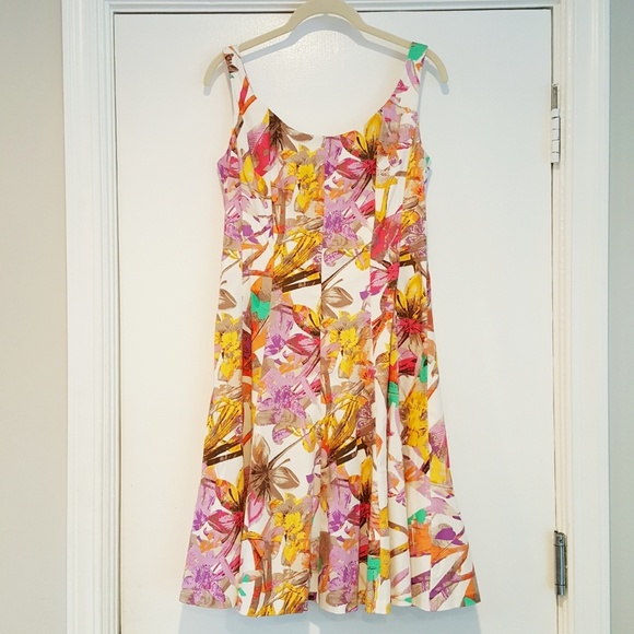NINE WEST FLORAL FIT & FLAIR DRESS - Picture 3 of 7